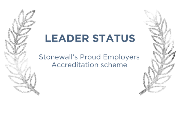 Leader status in Stonewall's Proud Employers Accreditation scheme