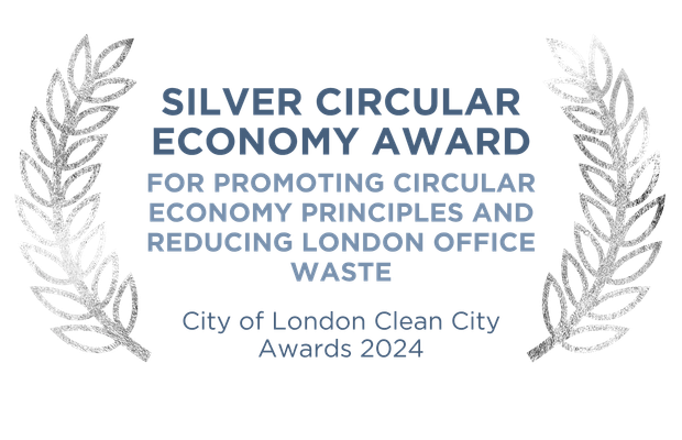 Winner of Silver Circular Economy Award, City of London Clean City Awards