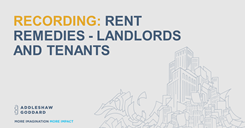 Rent - Landlords - Tenants