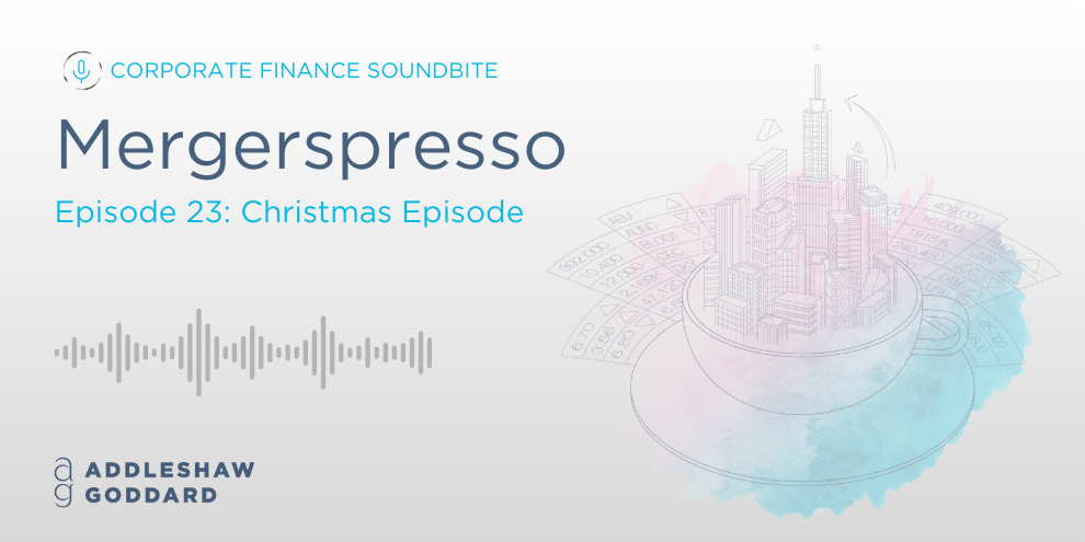 Corporate Finance soundbite: Mergerspresso - Episode 23