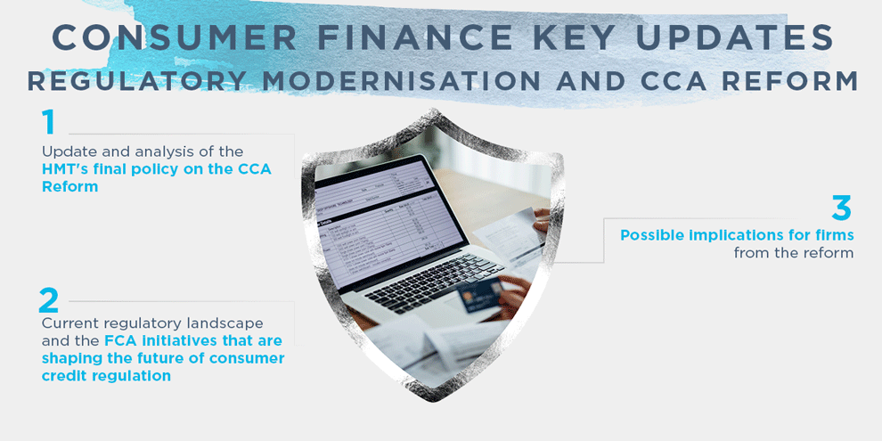 Consumer finance key updates infographic - Regulatory modernisation and CCA reform