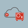 cloud and safe icon
