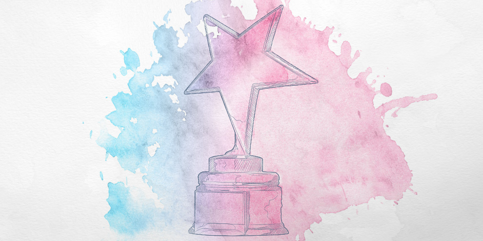 pink and blue law firm of year star award teaser