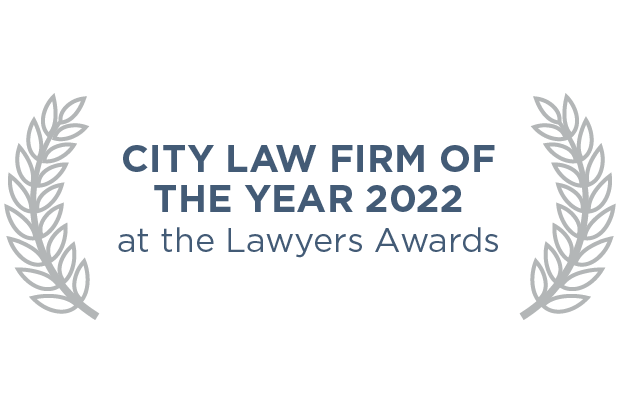 City Law Firm of the Year 2022 at the Lawyer Awards